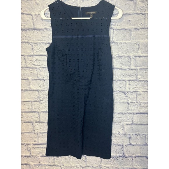 Banana Republic Navy Blue Sleeveless Dress Size 8 - Picture 2 of 9